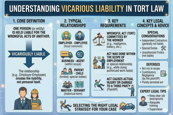 Vicarious Liability in Tort Explained: Definition, Key Principles, Real-Life Examples, and Legal Implications