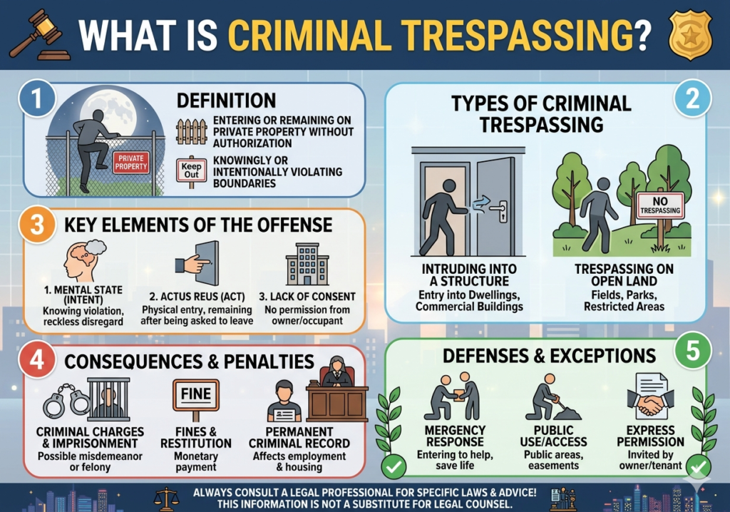 What Is Criminal Trespassing? Definition, Examples, Penalties, and Legal Consequences Explained