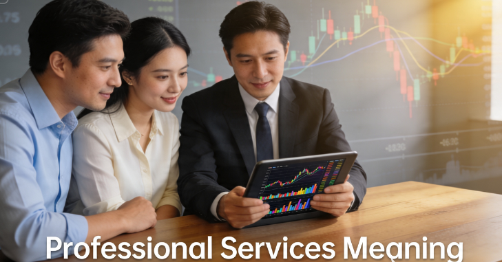 Consultants advising a client in a meeting room