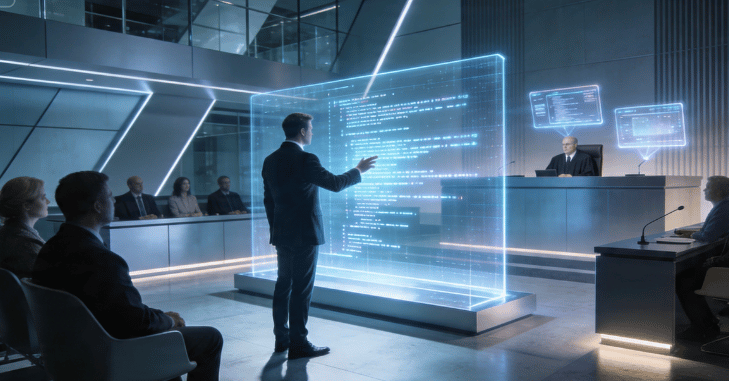 Legal adviser reviewing a technology contract
