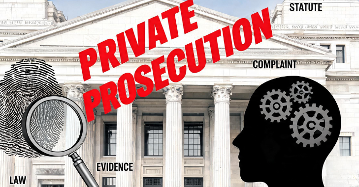 Court hearing where a private case is presented