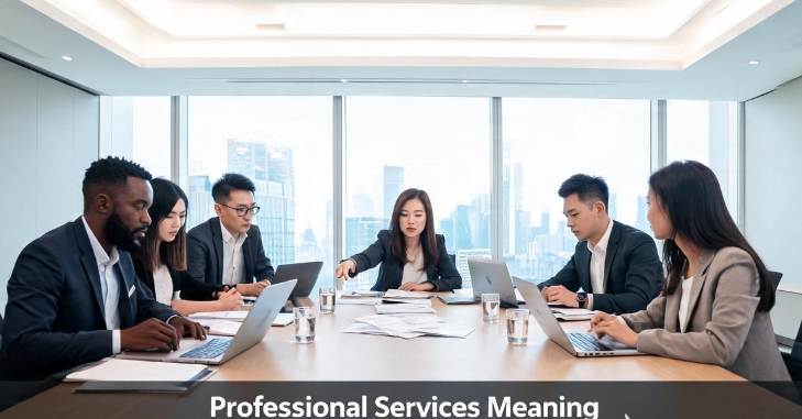 Accountants and solicitors working with a business