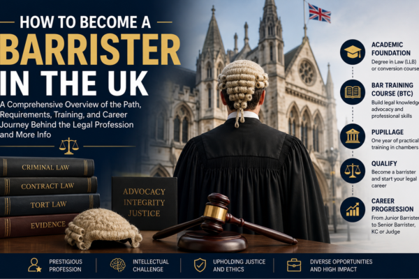 How to Become a Barrister in the UK? A Comprehensive Overview of the Path, Requirements, Training, and Career Journey Behind the Legal Profession and More Info