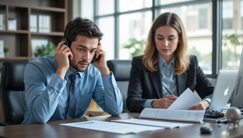 Adviser explaining bankruptcy alternatives to a debtor