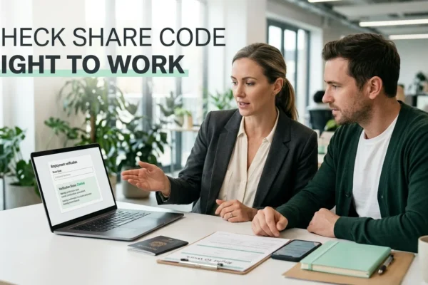 Check Share code Right to Work